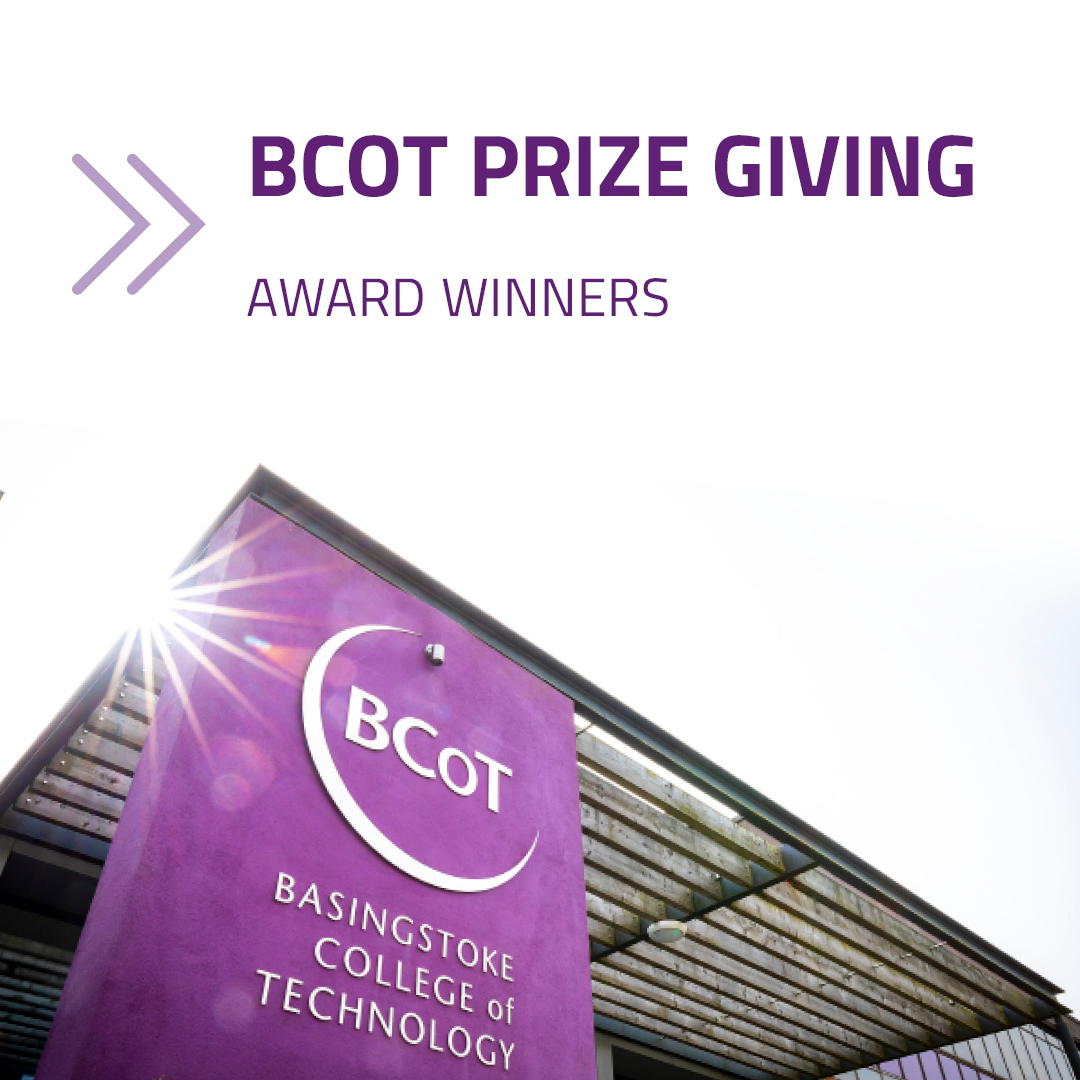 Text BCoT Prize Giving and a picture of the College.